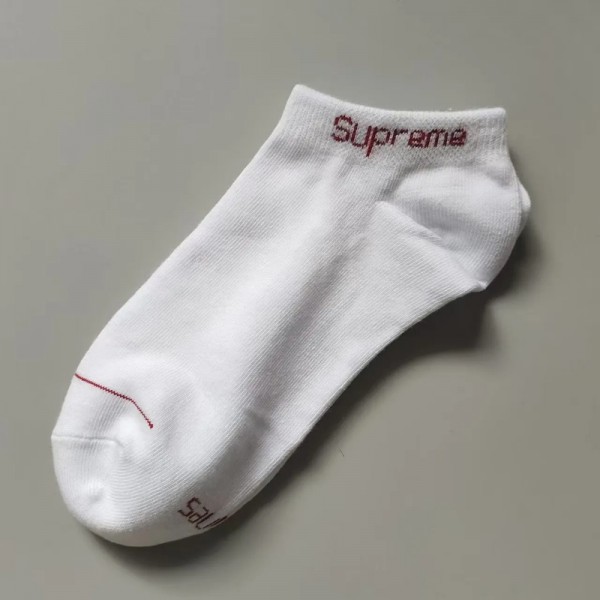 Supreme シュプリームハイブランド ソックス 綿製コットン 靴下 メンズ 通気性ブランドミドルソックス 高品質浅口ソックス 女の子好き 韓国