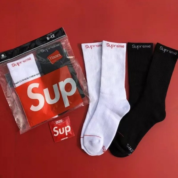 Supreme シュプリームレディース向け 靴下 かわいいブランド ストッキング 大人気浅口ソックス 女の子好き 韓国上質な コットン ソックス くつした
