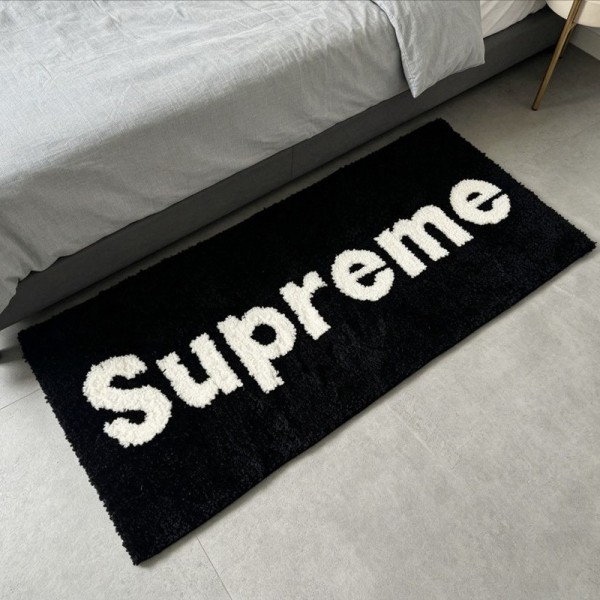 Supreme シュプリーム大幅応接間ラグ 洗えるハイブランド室内マット滑り止めブランドトイレマット 水切り 部屋マット カーペット 消音 抗菌
