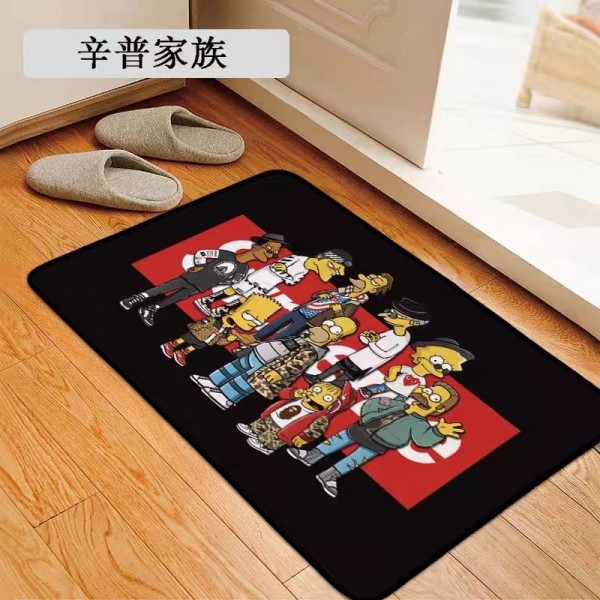 Supreme シュプリームオシャレ 玄関マット ブランドブランド クロムハーツ泥落としマット カーペット大幅応接間ラグ 洗えるハイブランド