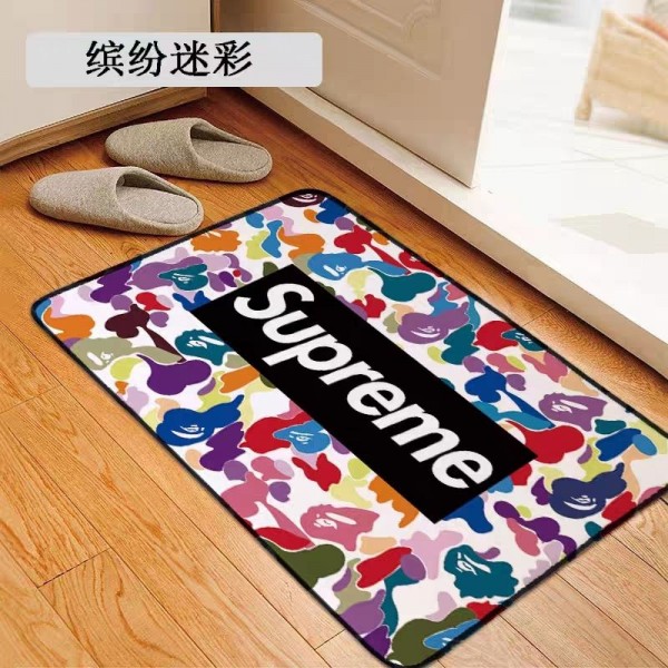 Supreme シュプリームオシャレ 玄関マット ブランドブランド クロムハーツ泥落としマット カーペット大幅応接間ラグ 洗えるハイブランド