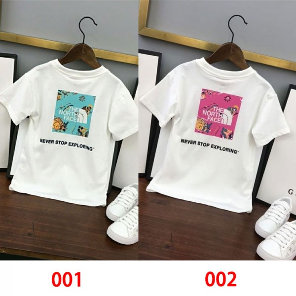 ザノースフェイス THE NORTH FACE夏tシャツブランド子供tシャツ上着カジュアルハイブランド半袖tシャツキッズ服ブランドtシャツ高品質100 - 160cm