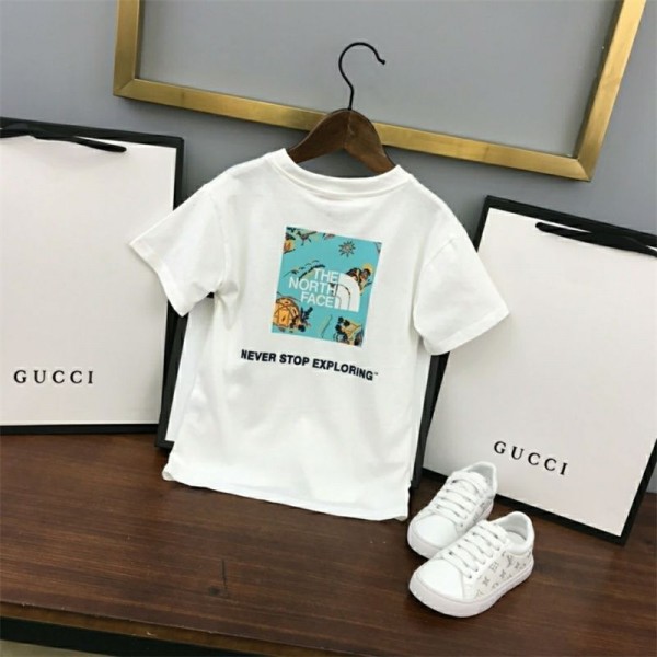 ザノースフェイス THE NORTH FACE夏tシャツブランド子供tシャツ上着カジュアルハイブランド半袖tシャツキッズ服ブランドtシャツ高品質100 - 160cm