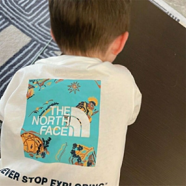 ザノースフェイス THE NORTH FACE夏tシャツブランド子供tシャツ上着カジュアルハイブランド半袖tシャツキッズ服ブランドtシャツ高品質100 - 160cm