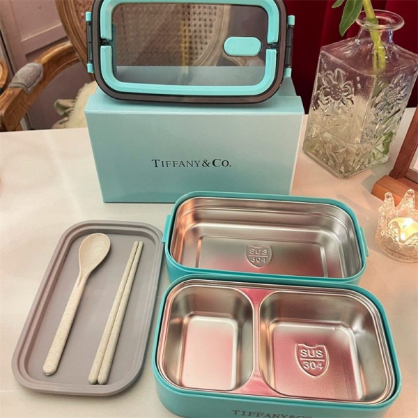 ブランド ティファニー 弁当ケース 2層 ポータブル ステンレス鋼 1.4L tiffany 保温弁当箱 弁当箱 お弁当箱 おべんとう箱 保冷 保温 弁当箱 空断熱スープジャー ランチジャー 朝食カップ スープボウル 