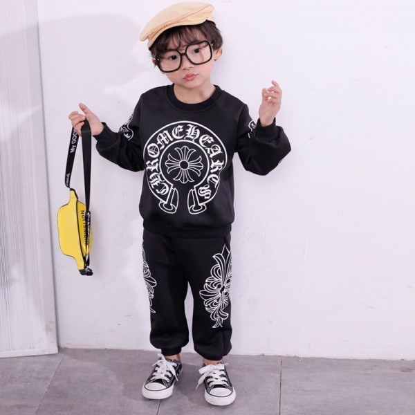 クロムハーツ Chrome Hearts ブランド KOSIKINI子供服 ジャージ キッズ 男の子 100 - 160cm セットアップ 春 秋 服 長袖 ボーイズ 裏起毛 トレーナー スポーツパンツ 子供 上下セット ジャージ 男の子 スウェット スウェットパンツ セットアップ キッズ カジュアル