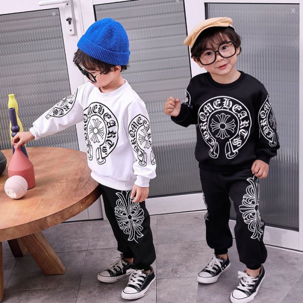 クロムハーツ Chrome Hearts ブランド KOSIKINI子供服 ジャージ キッズ 男の子 100 - 160cm セットアップ 春 秋 服 長袖 ボーイズ 裏起毛 トレーナー スポーツパンツ 子供 上下セット ジャージ 男の子 スウェット スウェットパンツ セットアップ キッズ カジュアル