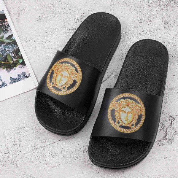 Versace ヴェルサーチハイブランド ビーチサンダル女性向けビーサン230¬275cm ミュール サボ ママシューズメンズ向けスリッパ夏履きやすいブランド ローファースリッパ 軽量