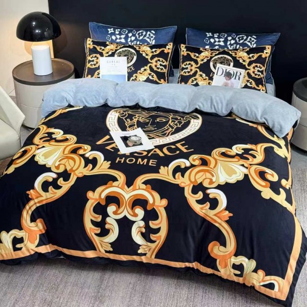 Versace ヴェルサーチ ヴェルサーチェシングル セミダブル ダブル 布団カバー セットハイブランド激安綿 コットンブランド 布団カバー コピー寝具偽物新作寝具 有名ブランド