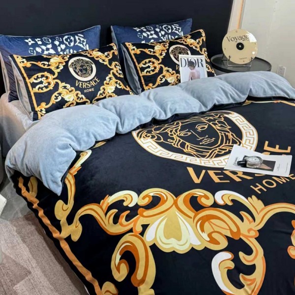 Versace ヴェルサーチ ヴェルサーチェシングル セミダブル ダブル 布団カバー セットハイブランド激安綿 コットンブランド 布団カバー コピー寝具偽物新作寝具 有名ブランド