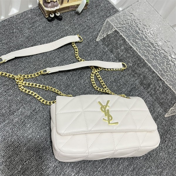 Ysl イブサンローランブランドチェーンバッグ レディース レザー ショルダーバッグ ミニバッグ 小さめ 斜めがけ 肩がけ 軽量 ポシェット チェーン ホワイト 高品質 誕生日 プレゼント