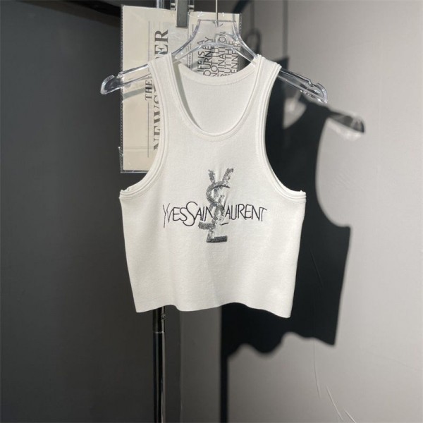 Ysl イブサンローランブランド レディース キャミソール ブロッキングデザイン タンクトップ インナートップス 一枚着OK ノースリーブ スポーツやダンスに最適 XS - L 人気色 おしゃれで着やすい