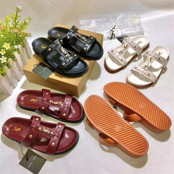 ブランドYsl イヴサンローランファッションミュール サンダル レディース 厚底 歩きやすい  235¬260cm ビーチサンダル ストラップ スリッパ かかと無し おしゃれ 可愛い 夏 ジュニア 大人 女性 ビーチ 室内 外履き さんだる