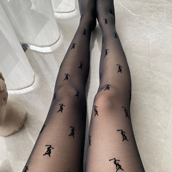 イヴサンローラン YSLストッキング 光沢 ブラック 薄手パンスト ハイブランド ボディライン強調 伝線しにくい パンスト 超極薄 素肌感 オールスルー シアー グロス ウルトラシアー通気性 美脚