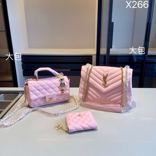 Chanel シャネルハイブランドショルダーバッグ 肩掛けバッグ ウォレット 3点セット ブランドレディースハンドバッグ ブランドカジュアル 財布 コーデ