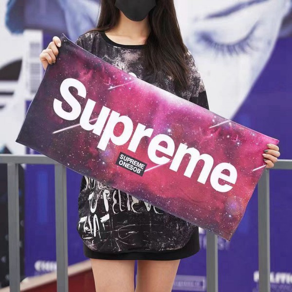 Supreme シュプリームビーチバスタオル 激安ブランド速乾タオル男女兼用メンズフェイスタオル 運動タオルタオルブランド 人気 女性