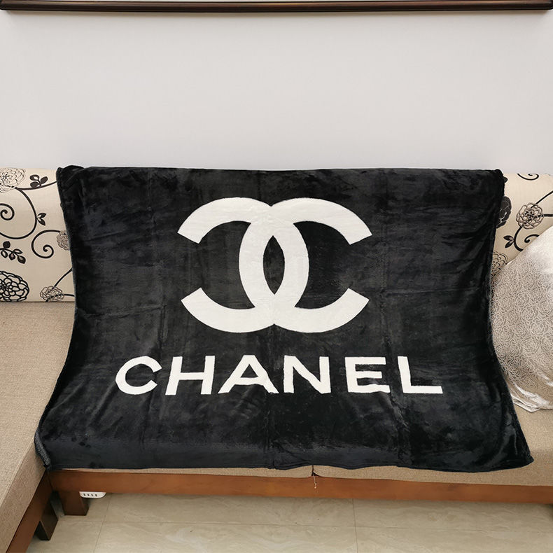 CHANEL 敷毛布 フランネル 暖かい シャネル ひざ掛け 丸洗