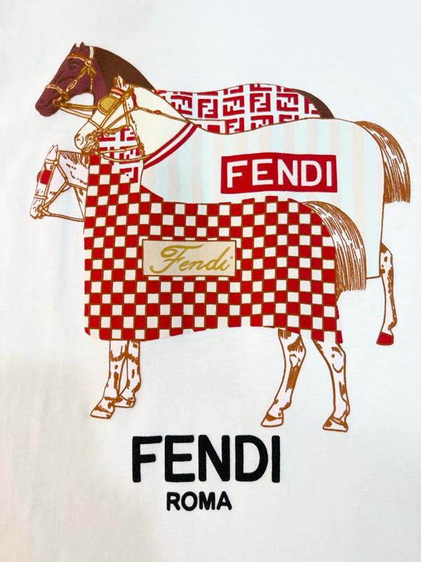 ブランドFendiペアルック半袖tシャツ