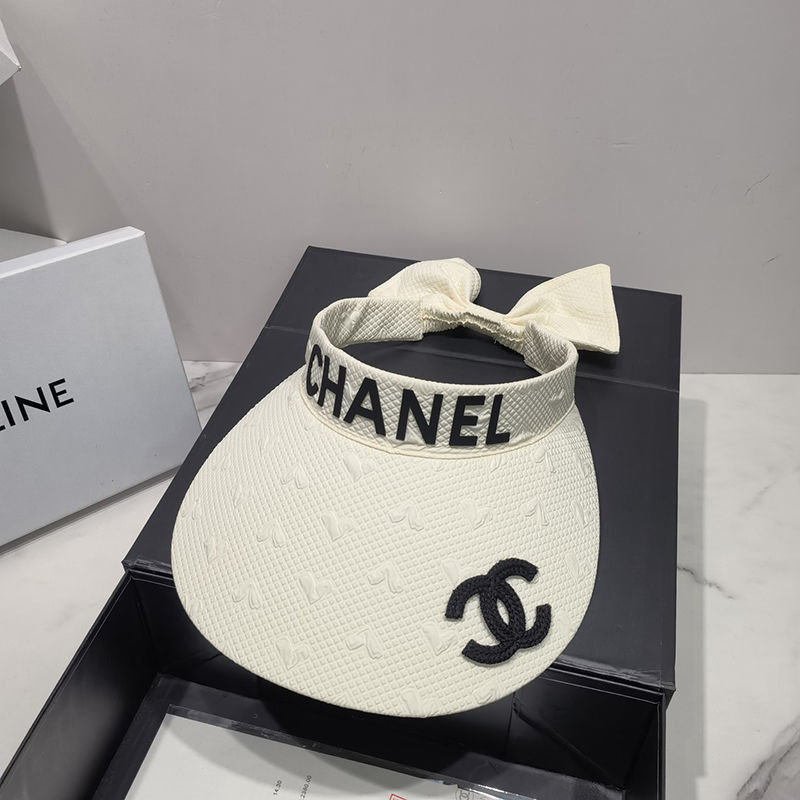 CHANEL レディースバイザー帽子 uvカット 防晒帽