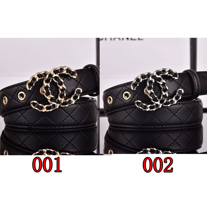 シャネル皮革ベルト レディース