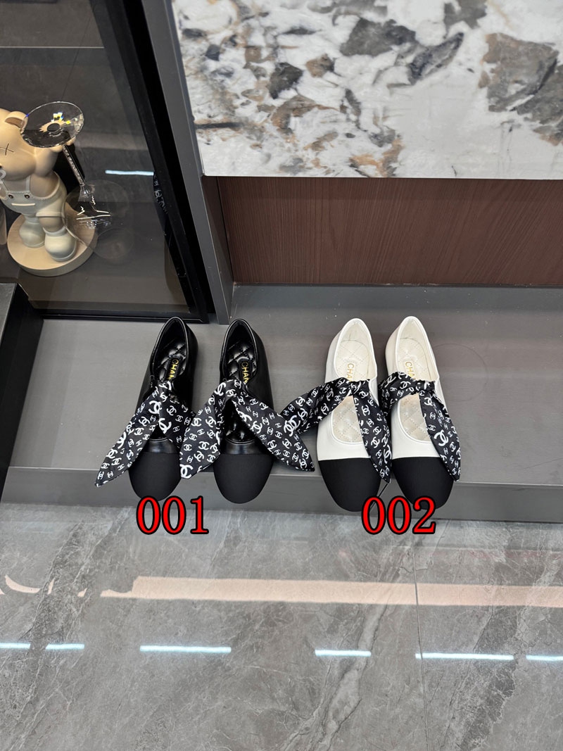 シャネル リボン パンプス