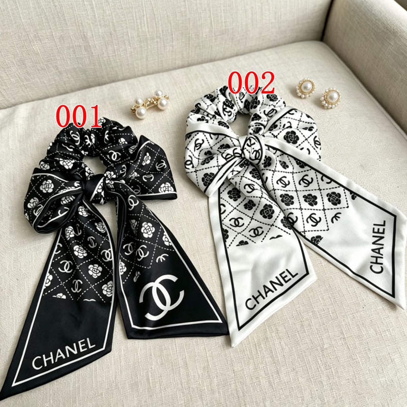 Chanel シュシュ リボン シルク