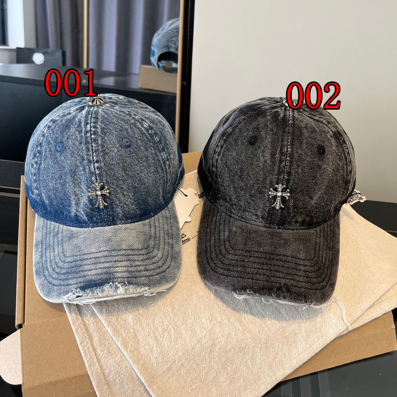 Chrome Heartsデニムキャップ