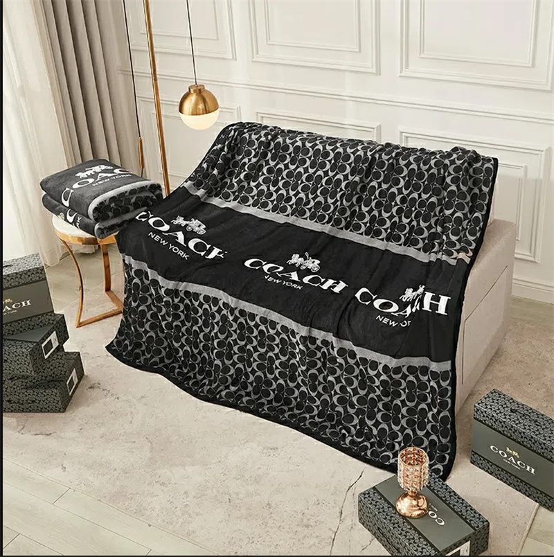 ブランド COACH ブランケット フランネル毛布 