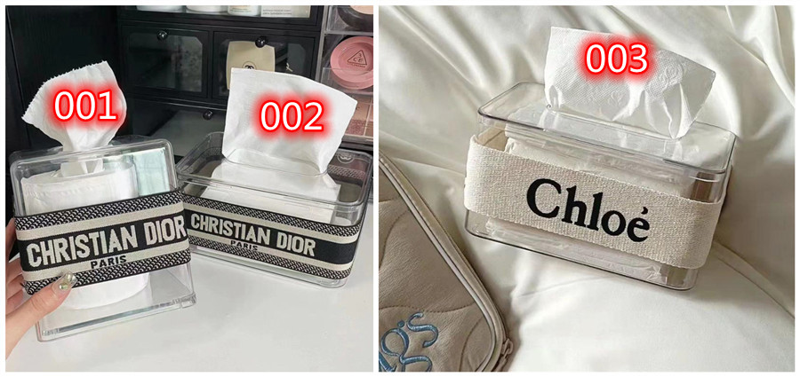 Dior ブランドティッシュボックス 卓上収納ケース 