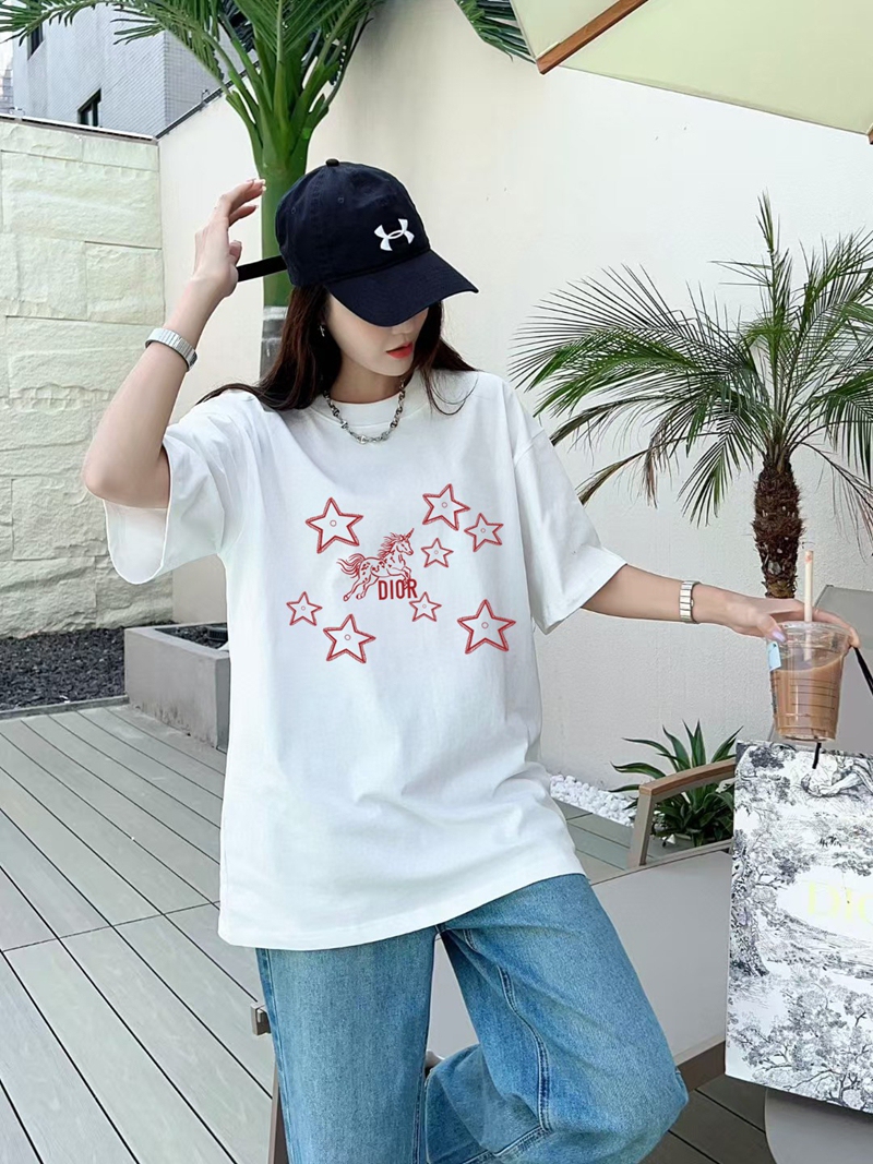 Dior ストリート感tシャツ ユニセック 
