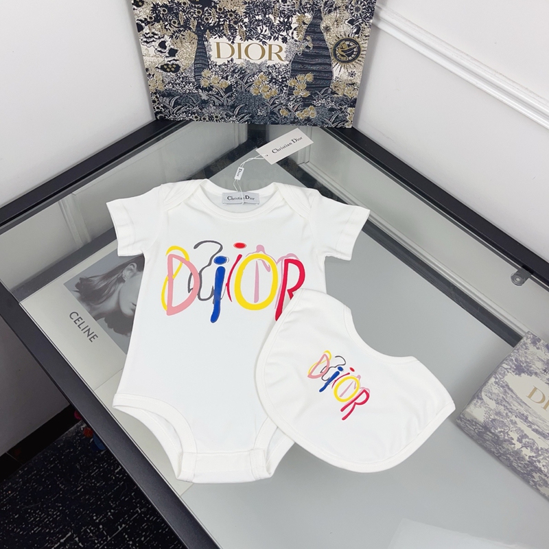 Diorベビー半袖ロンパース