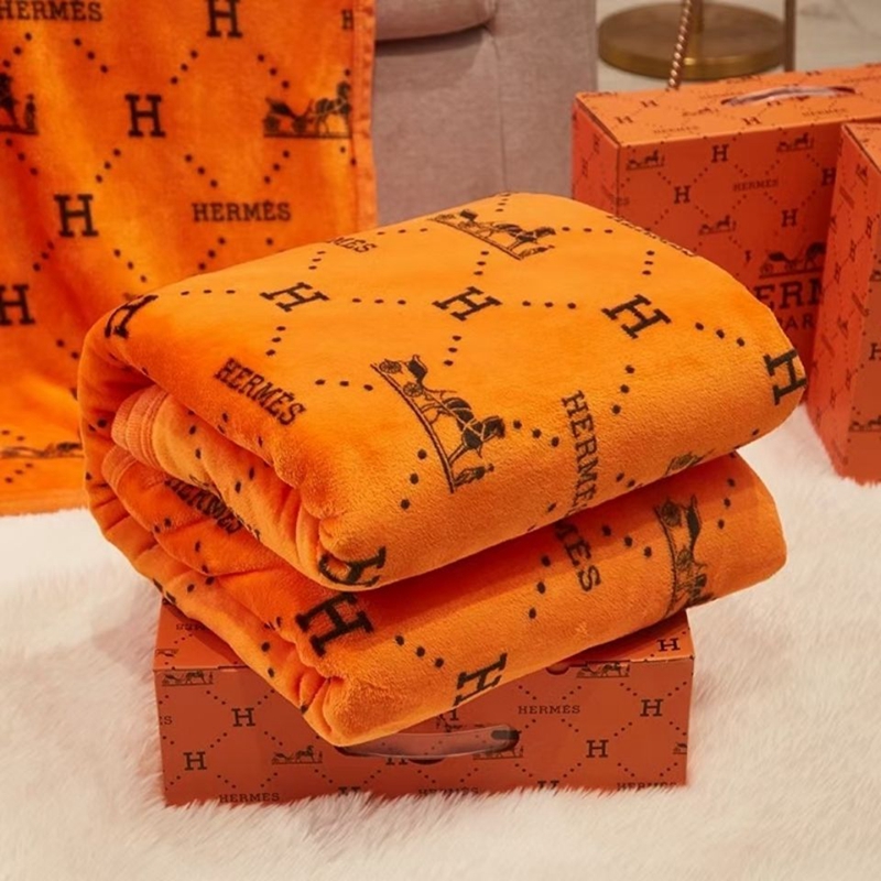  hermes ブランケット シングル 掛け毛布 定番の馬車柄 贅沢 フランネル毛布 