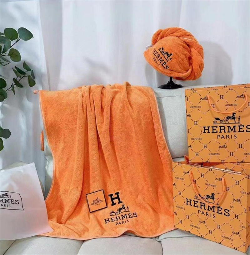  HERMES 大判タオル 瞬間吸水 