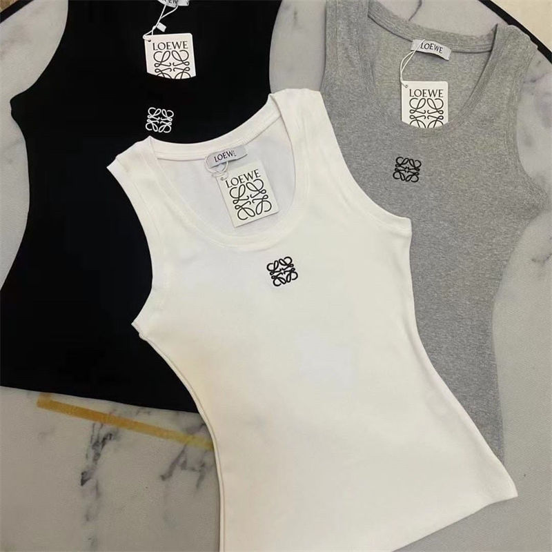 ブランドロエベノースリーブtシャツ
