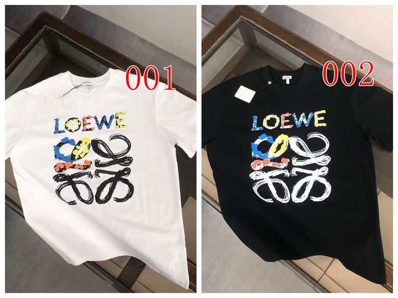 ロエベ黒白tシャツカットソー