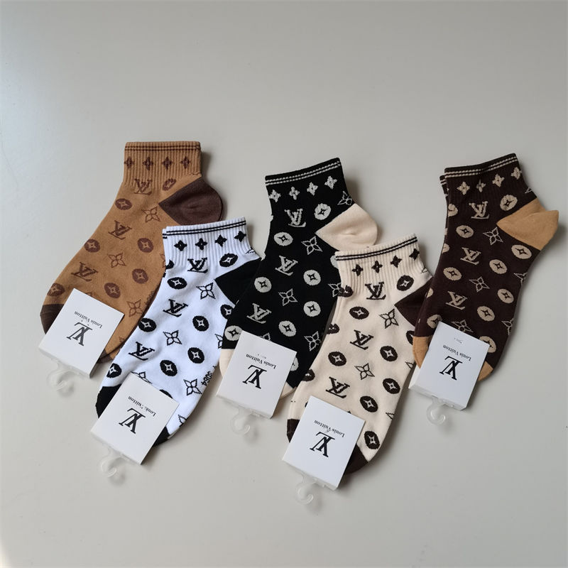 かわいい上質な LV コットン ソックス