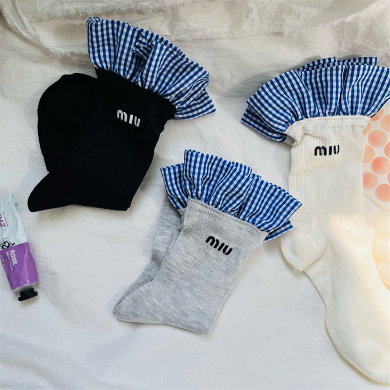ミュウミュウ上質な コットン ソックス 