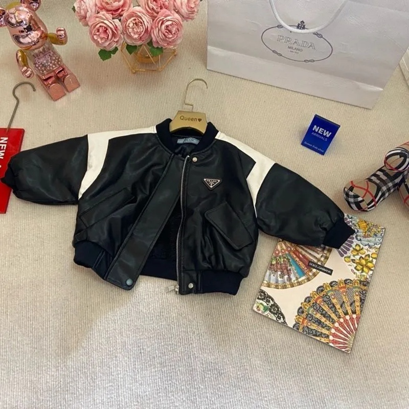 ブランド Prada キッズレザーコート