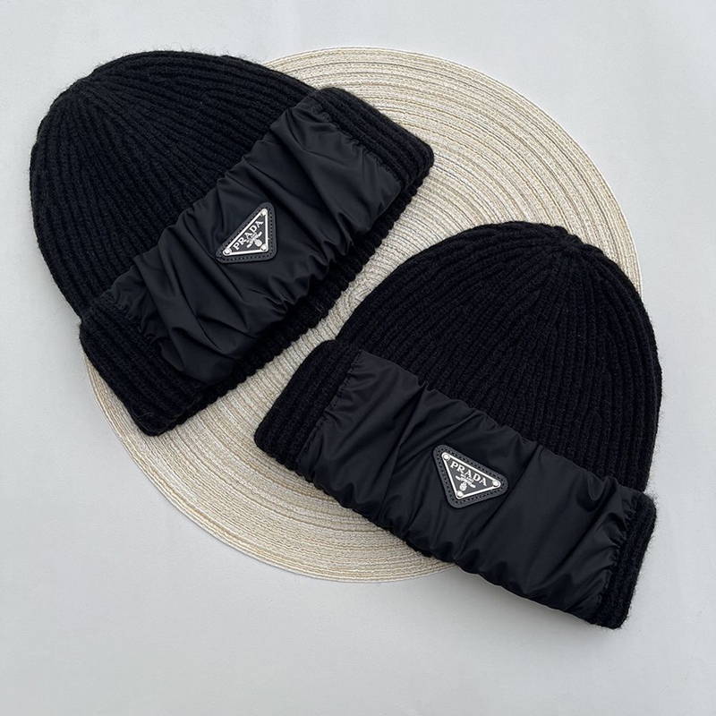 プラダニット帽 折り返し