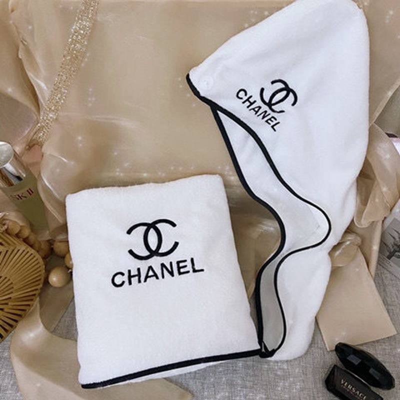  chanel 吸水 フェイスタオル 速乾 コットン 髪タオル シャワータオル